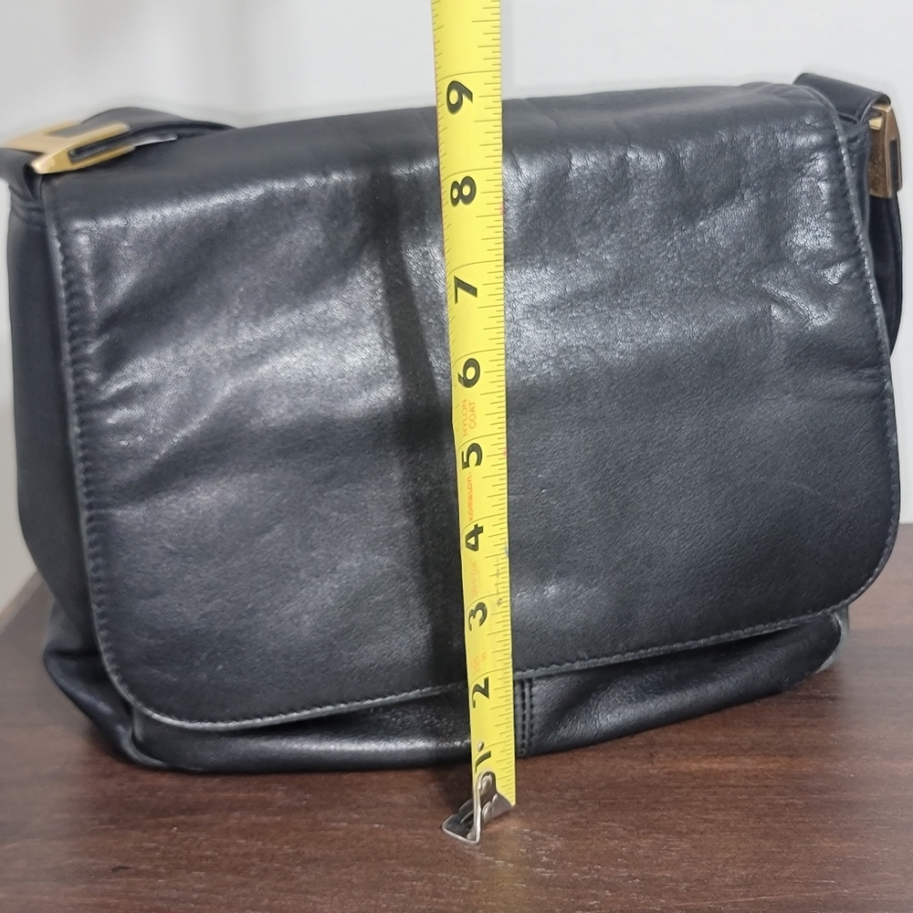 Jacqueline Ferrar Vintage Black Leather Shoulder Bag - Picture 14 of 15